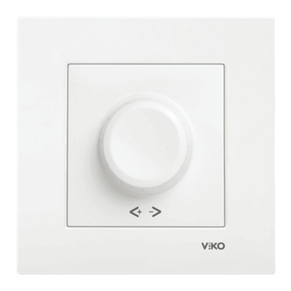 VİKO 90967047 Karre Rotatif Dimmer Beyaz (600W) RL (Çerçeve Hariç)