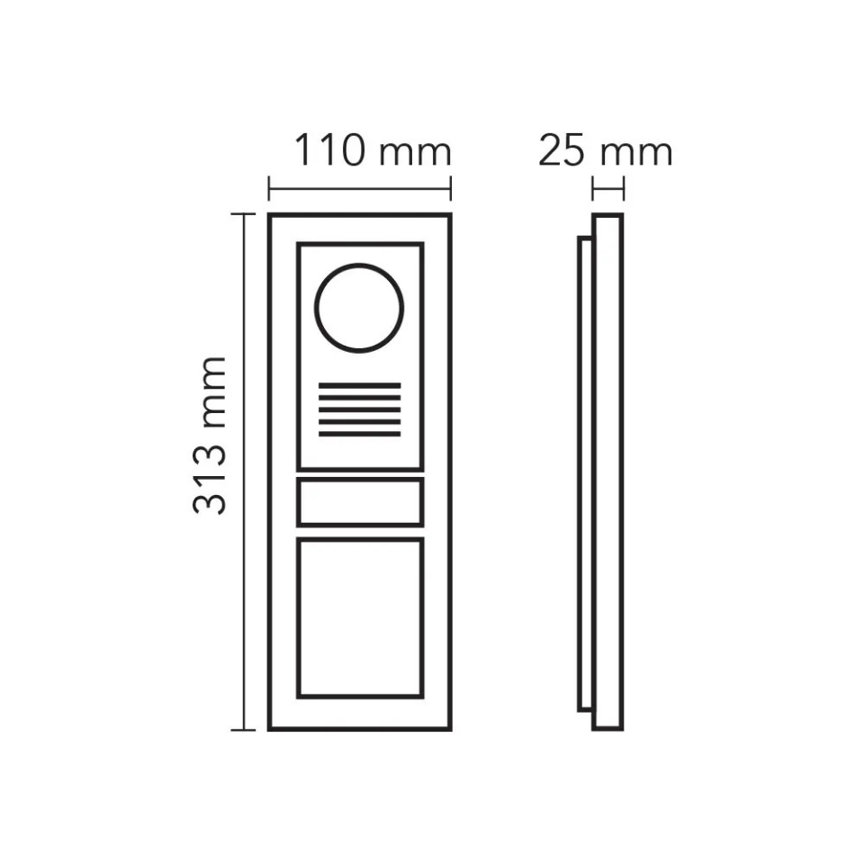 AUDIO 003002 Bus Plus 2x16 LCD Görüntülü Zil Paneli (Siyah)