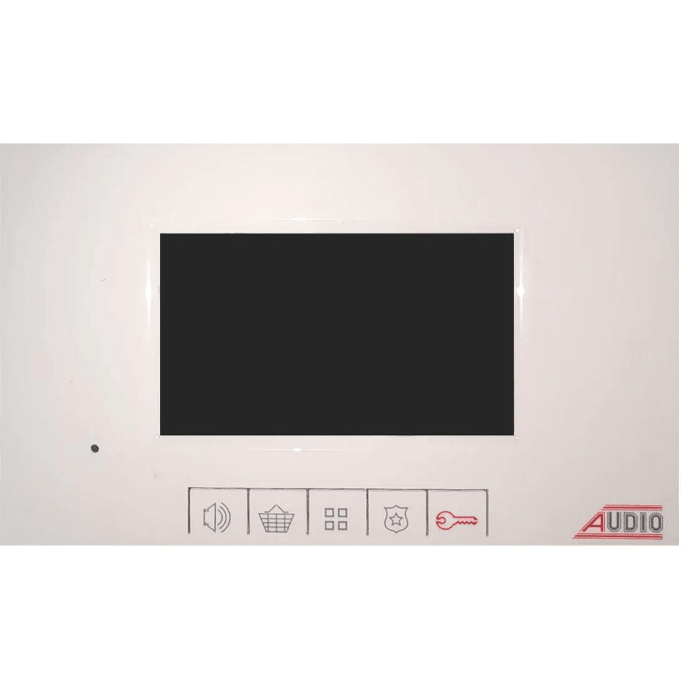 AUDIO 001140 Görüntülü Daire Şubesi Mekanik Butonlu Beyaz 4,3''
