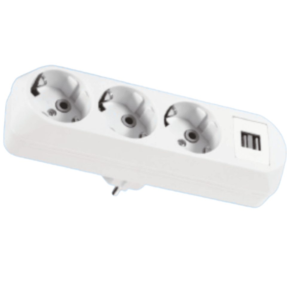 DEPA 11138-USB Üçlü Topraklı USB'Li Golyat