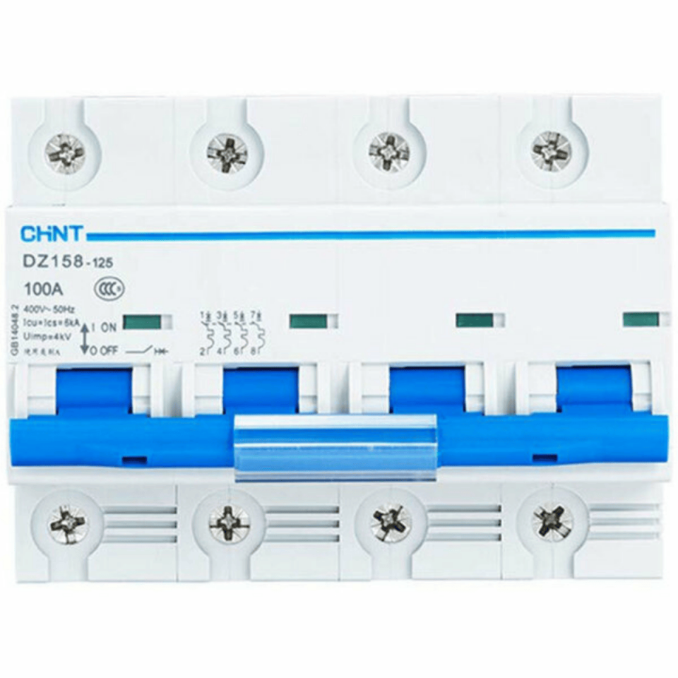 CHINT 158098 4x80A C Tipi 10kA DZ158 Serisi Otomatik Sigorta