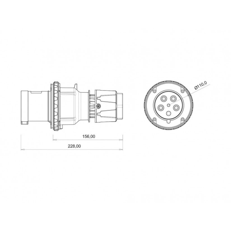 BEMİS BC1-4505-2011 5x63A Düz Fiş