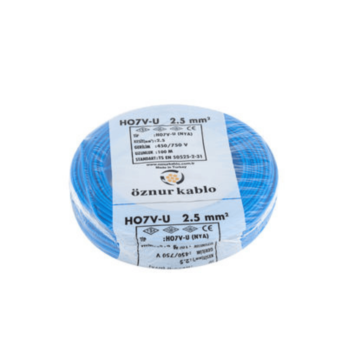 ÖZNUR ÖZ/NYA/M/1*2,5  2,5 mm NYA Kablo - Mavi