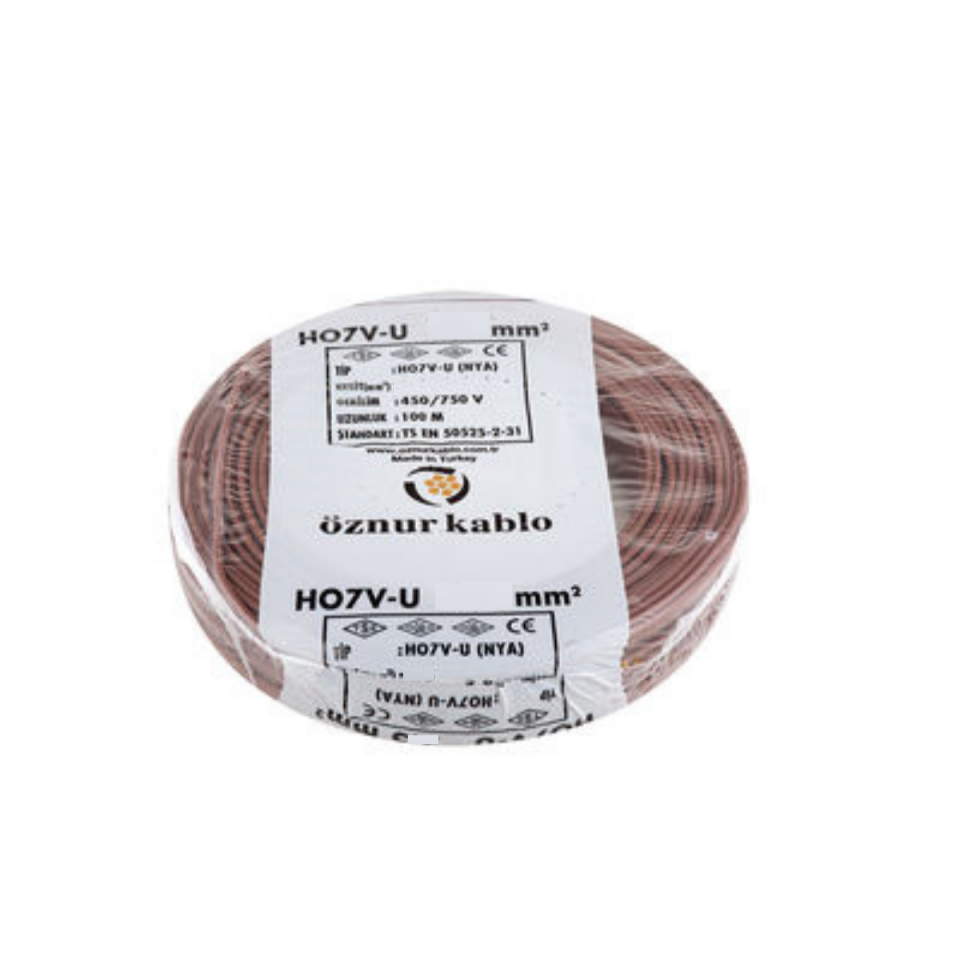 ÖZNUR ÖZ/NYA/K/1*6 6 mm NYA Kablo - Kahve