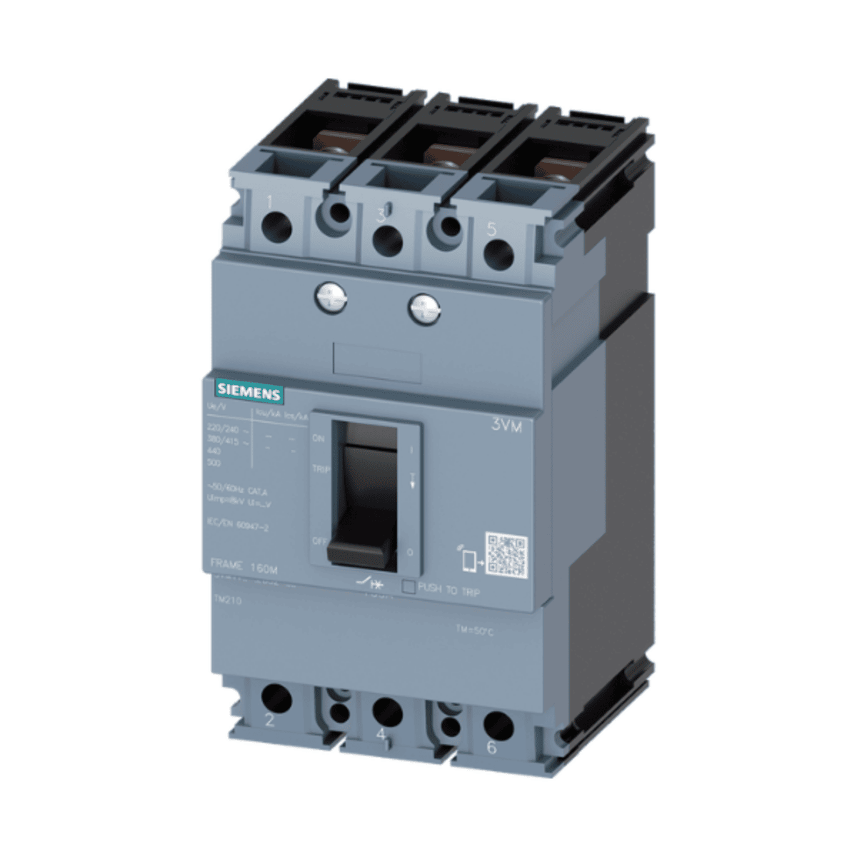 SIEMENS 3VM1112-3ED32-0AA0 125A 25KA 3 Kutuplu Sabit Termik Sabit Manyetik Kompakt Şalter