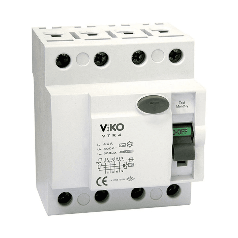 VİKO VTR4-25300 25A 4P 300mA Kaçak Akım Koruma Rölesi