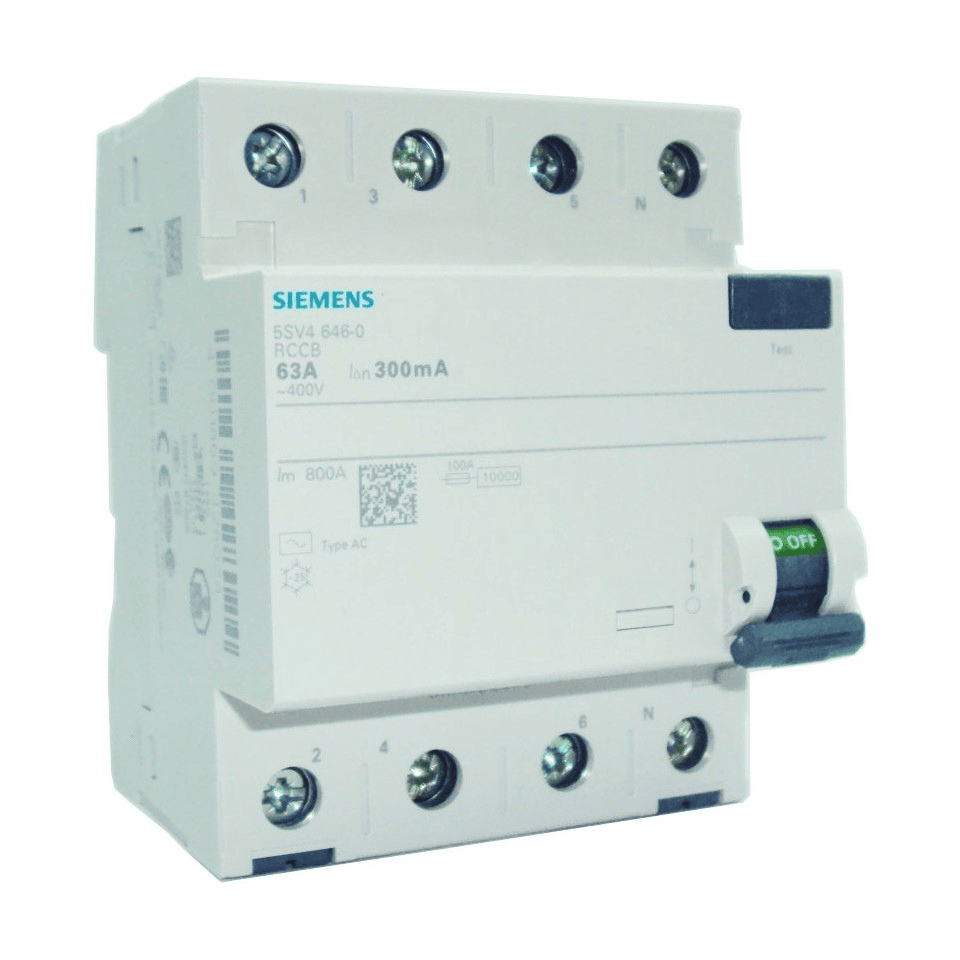 SIEMENS 5SV4646-0 63A 4P 300mA Kaçak Akım Koruma Rölesi