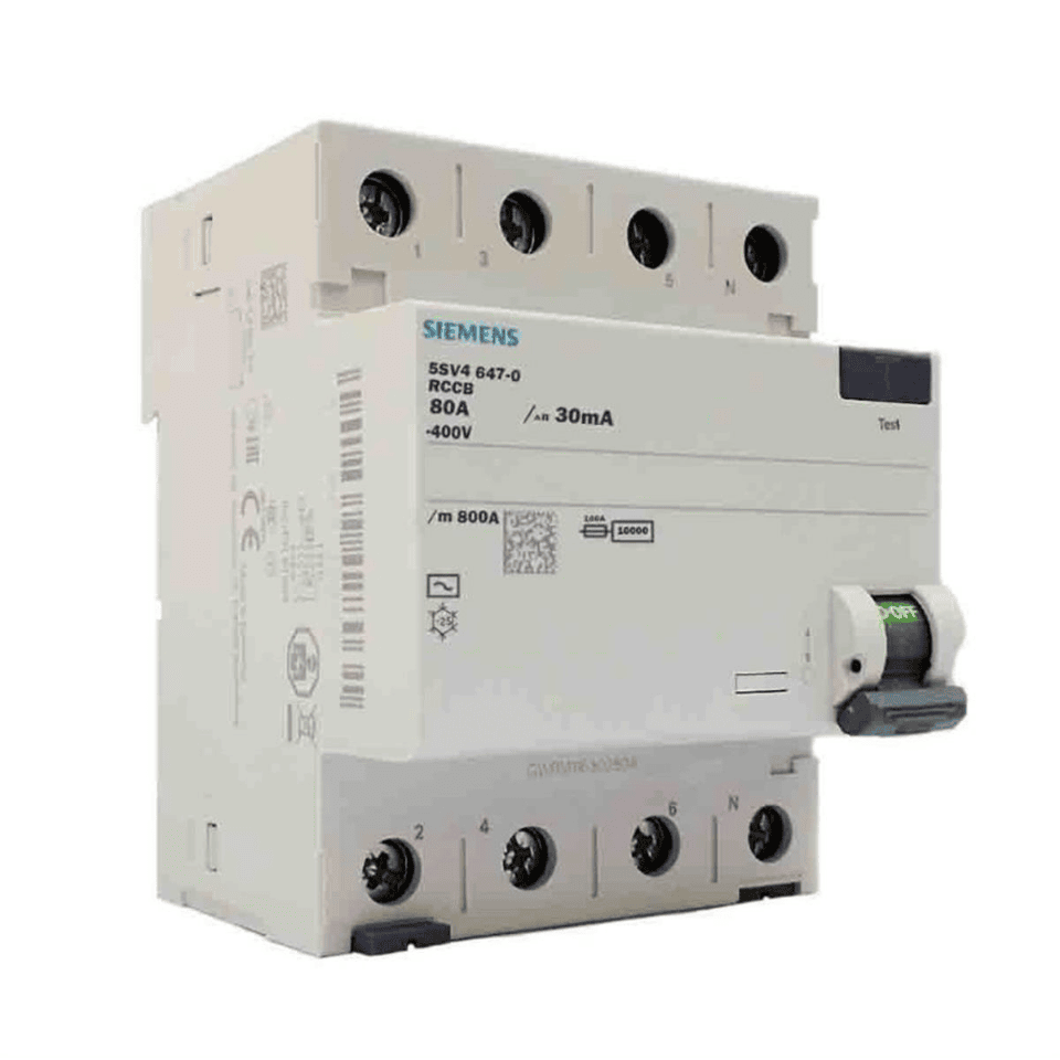 SIEMENS 5SV4347-0 80A 4P 30mA Kaçak Akım Koruma Rölesi