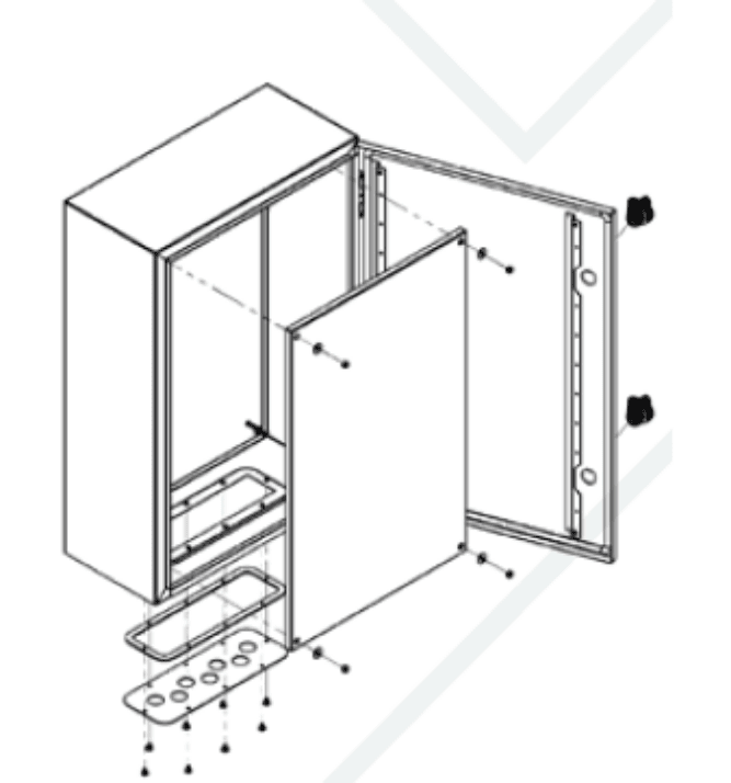 ÇETİNKAYA PANO ÇP 406020 K 40x60x20 Metal Duvar Tipi Taban Saclı Dikey Pano