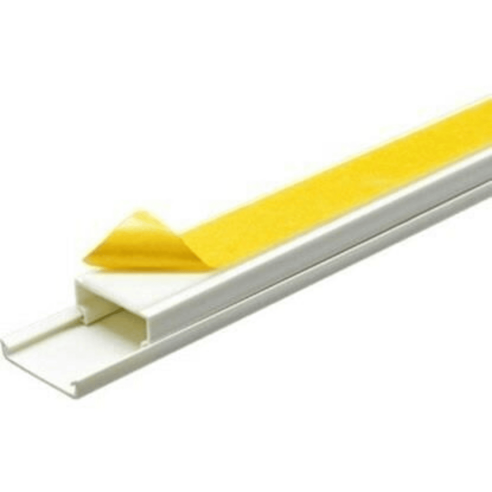 AKİŞ APSKY 20010 Yapışkanlı Bantlı Kablo Kanalı Beyaz 20x10 mm