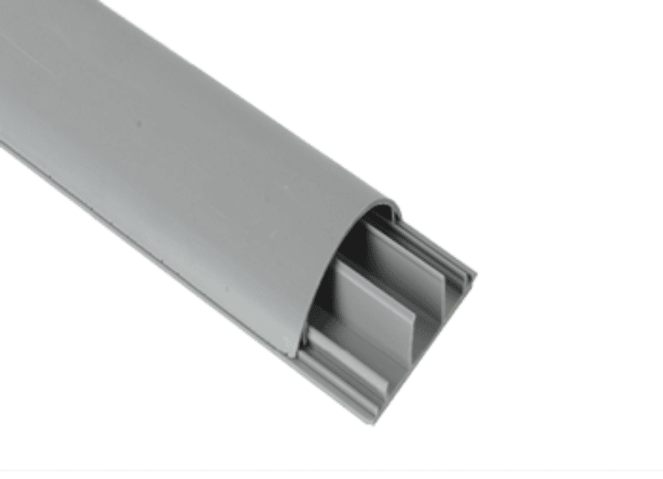 AKİŞ APSZY 700x20 Zemin Üstü (Balık Sırtı) PVC Kablo Kanalı Bantlı Gri 70x20 mm