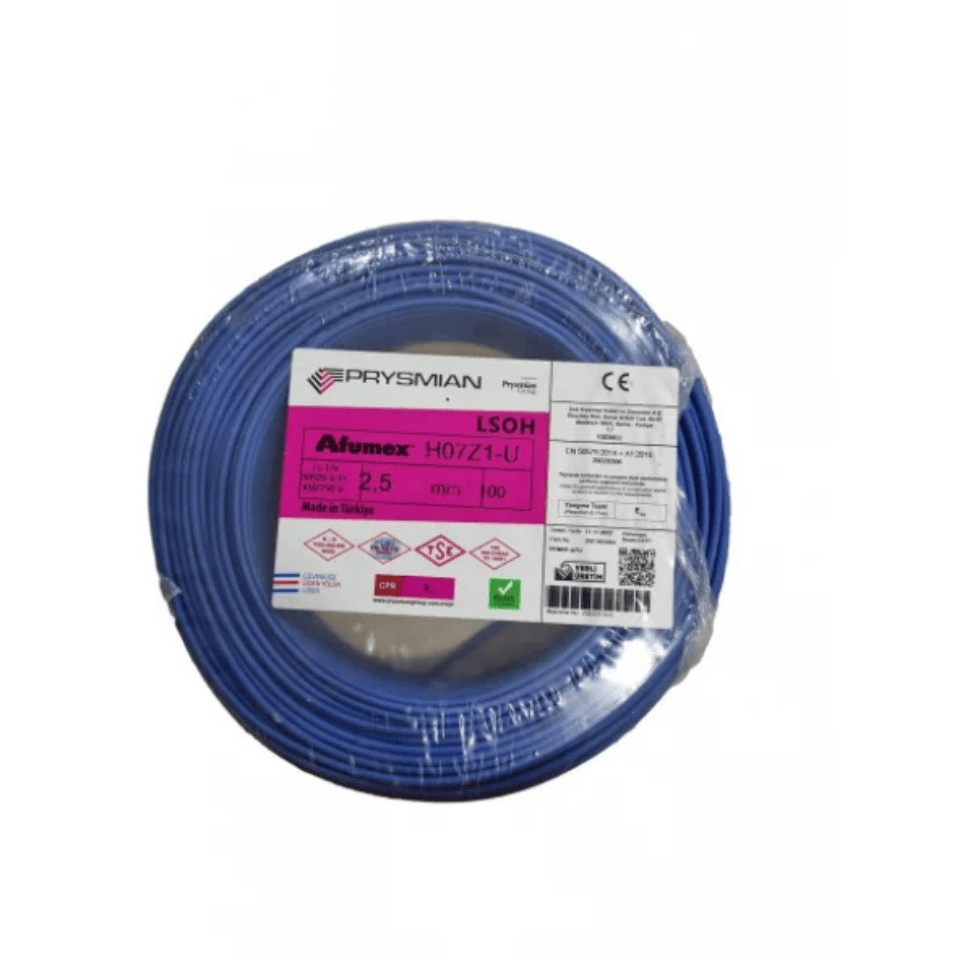 PRYSMIAN PRY/NYA/H.FREE/2,5/M 25 mm NYA Halogen Free Kablo H07Z1-U Mavi