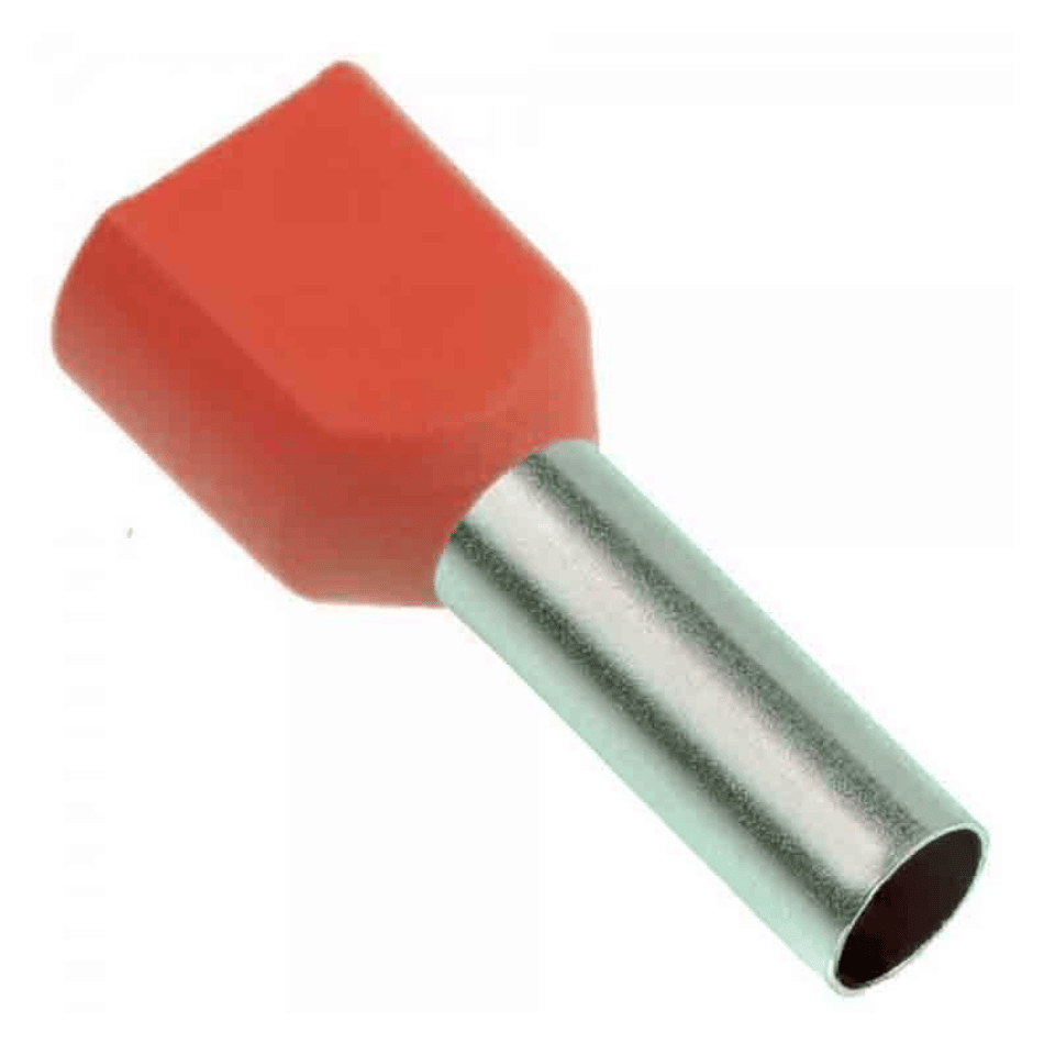 GWEST 2203 CYF-1.0 mm Çift Girişli Kırmızı İzoleli Kablo Yüksük Fransız Normu (500 Ad.)
