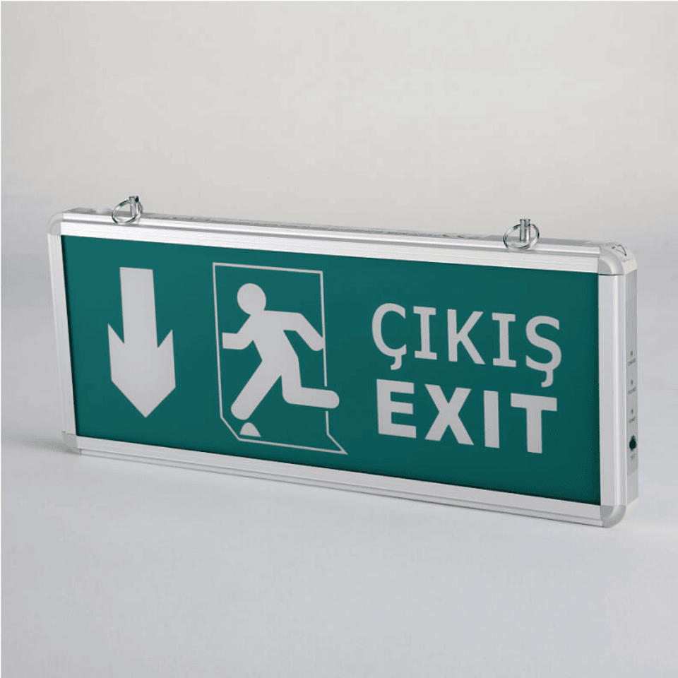 CATA CT-9167 3W Led Aşağı Çift Yönlü  Exit Armatürü 3 Saat Akülü