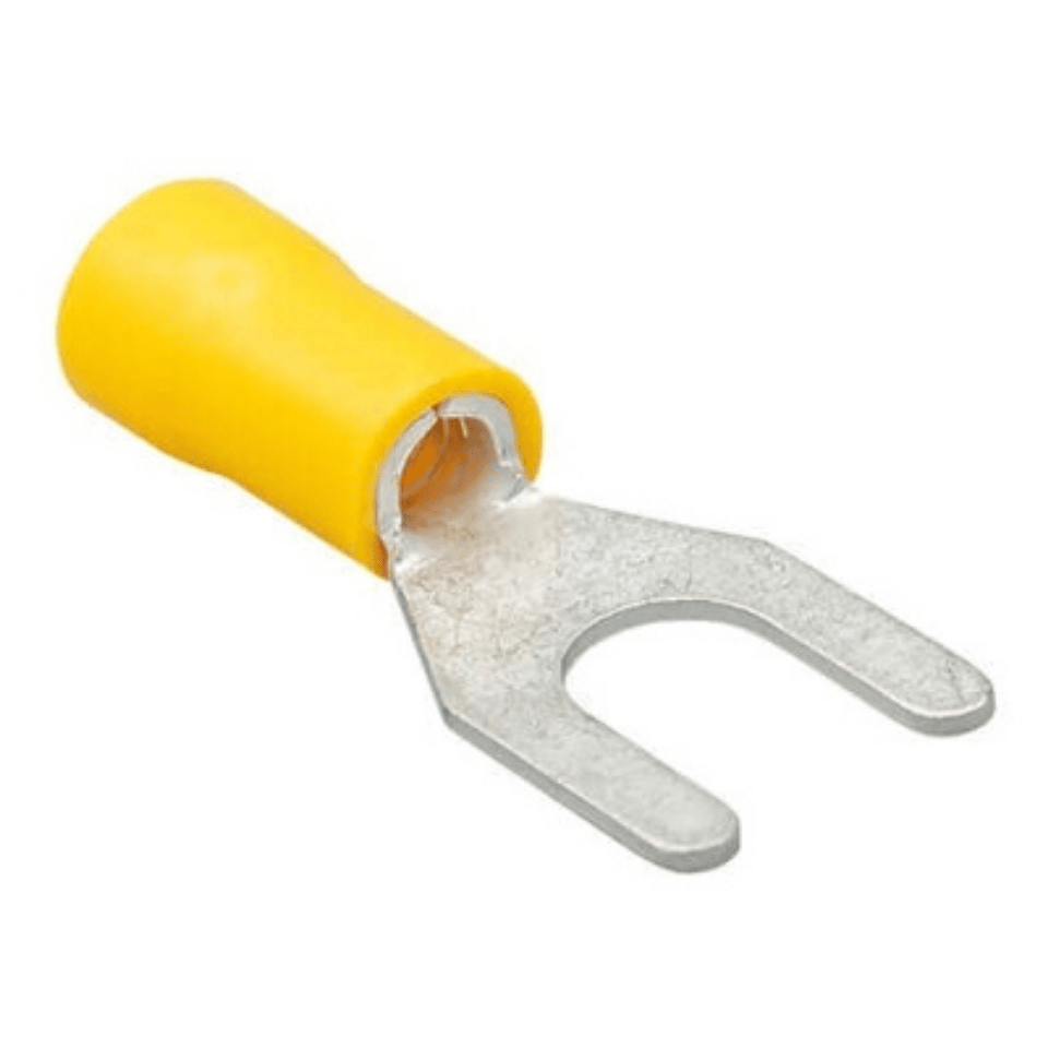 GWEST 3111 GÇU-6006 4.00-6.00 mm² Sarı Çatal Tip İzoleli Kablo Ucu (100 Ad.)