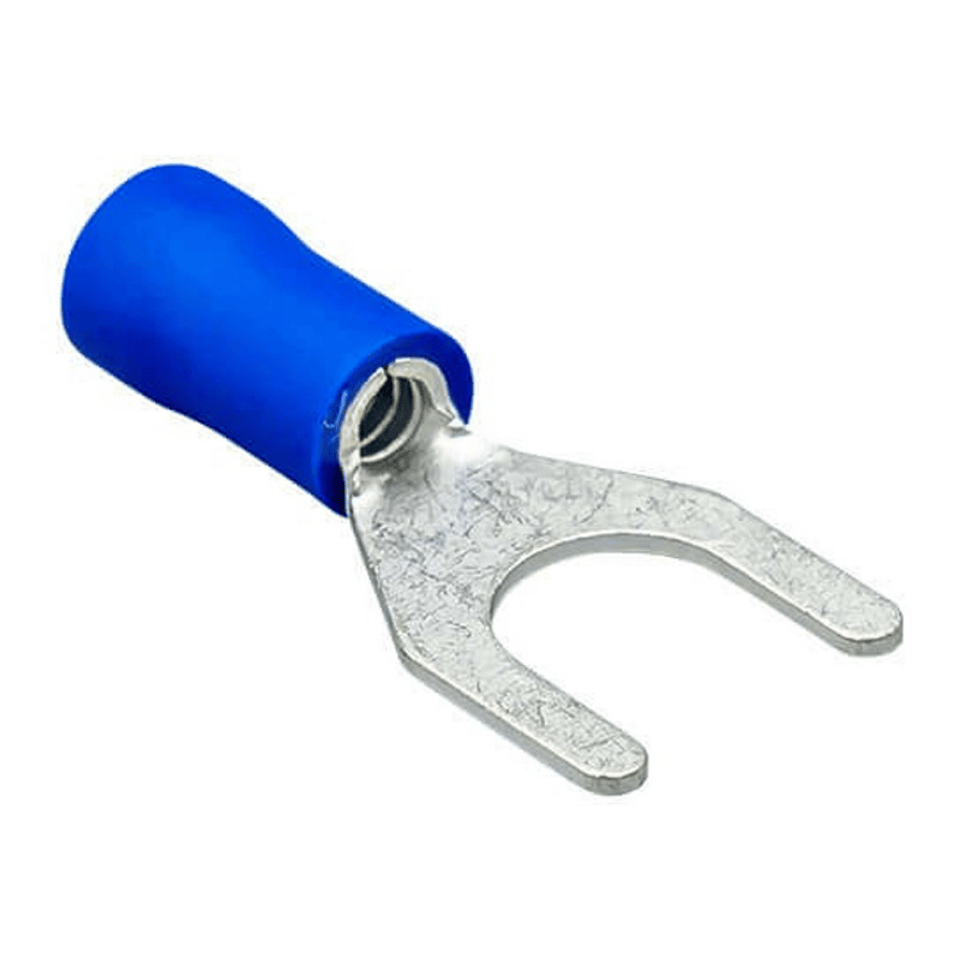GWEST 3108 GÇU-6002 1.50-2.50 mm² Mavi Çatal Tip İzoleli Kablo Ucu (200 Ad.)