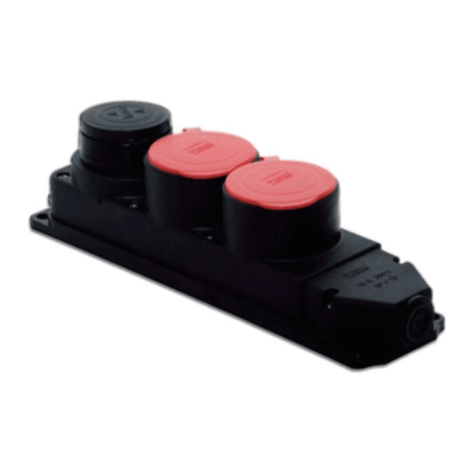 TP ELECTRIC 3104-316-0300 Kauçuk Üçlü Grup Priz / 2 Adet (3x25) + 1 Adet (1x16)