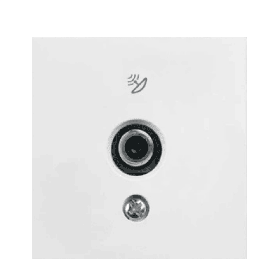 VİKO 90967038 Karre Beyaz Uydu Prizi F Konnektörlü Geçişli (10 dB)
