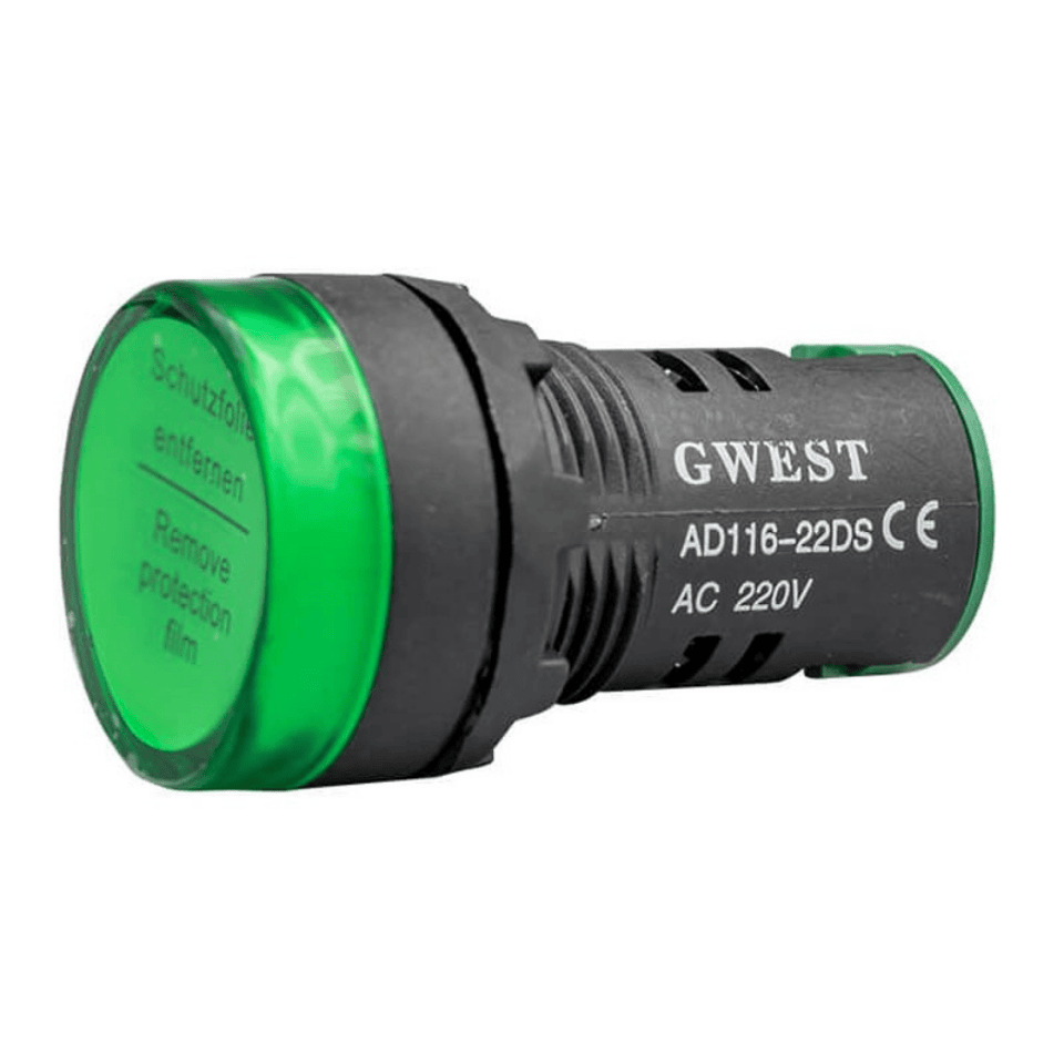 GWEST 6602  ∅ 22 mm 22-Y Yeşil Ledli Sinyal Lambası
