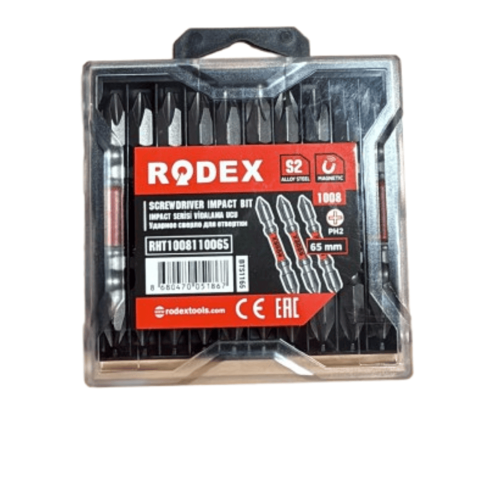 RODEX RHT1008110065 AKR Impact Serisi Vidalama Ucu PH2, 65mm 10 Lu Paket
