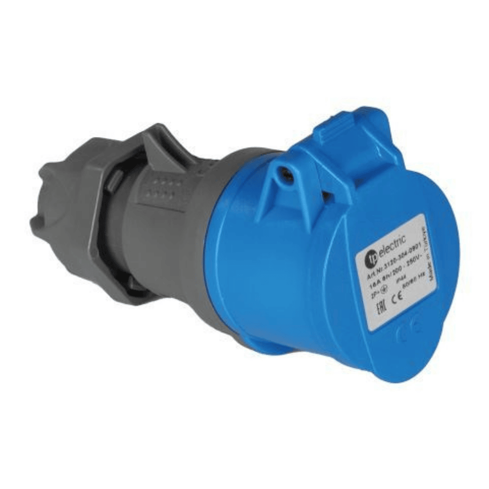 TP ELECTRIC 3124-304-0901 3x32A Yaylı Kapaklı Uzatma Prizi IP44