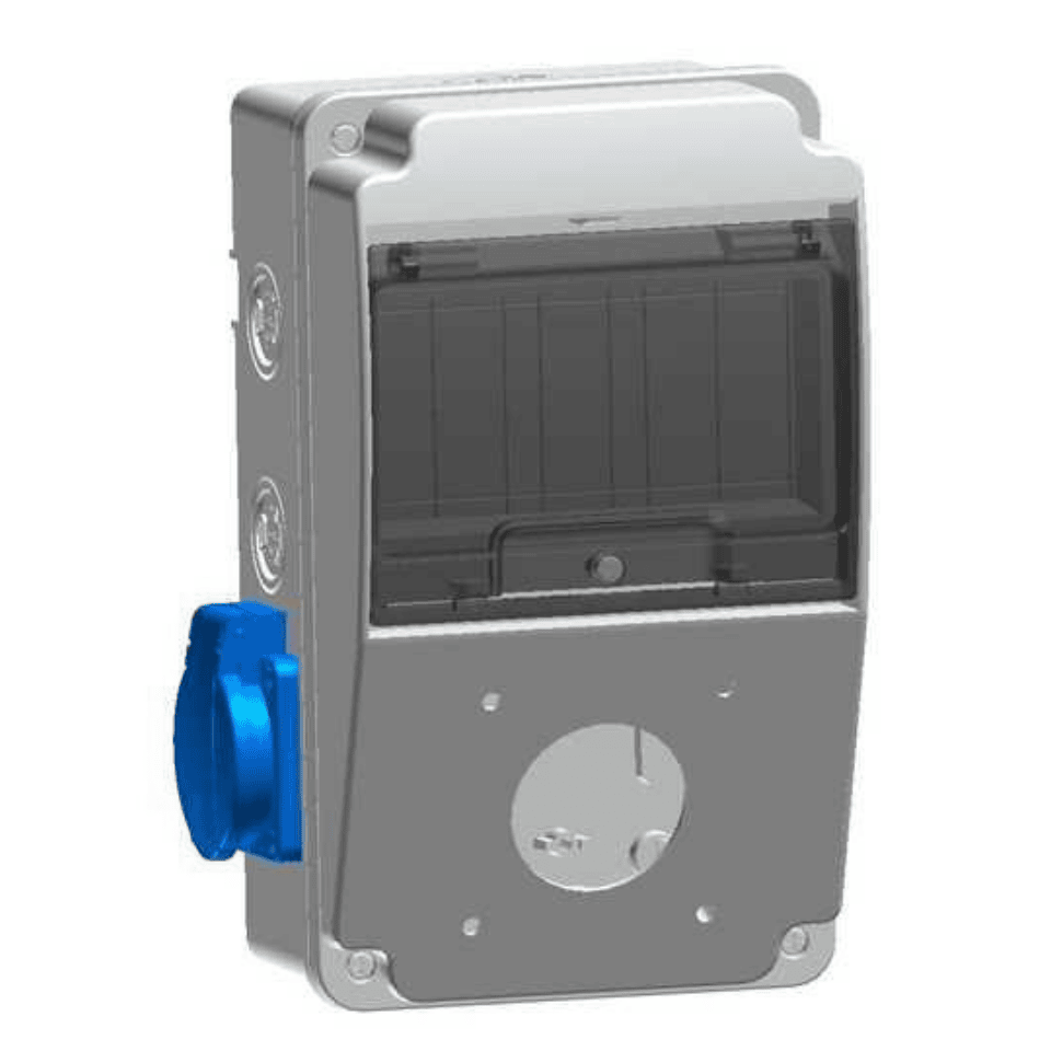 TP ELECTRIC 3318-002-1112 CEE Makine Prizi Yuvası Boş Ön 1x16A 2 Yan Pano Prizi 130X220