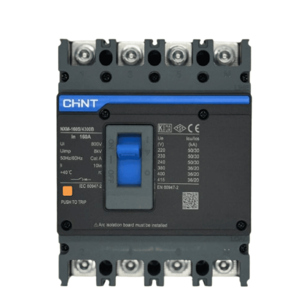 CHINT 844328 160A 20KA NXM Serisi Sabit Termik Manyetik Şalter 4 Kutuplu