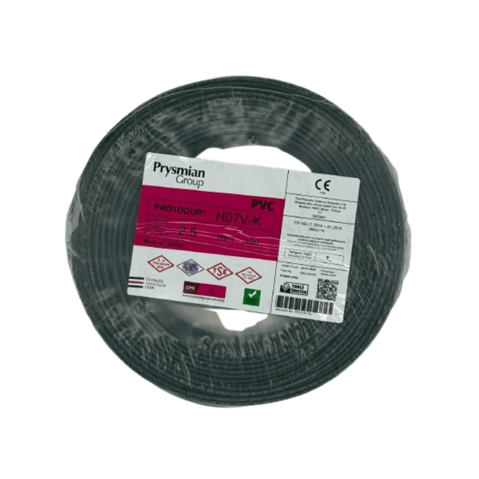 PRYSMIAN PRY/NYAF/2,5/SIYAH 1x2,5 NYAF Kablo (Siyah)