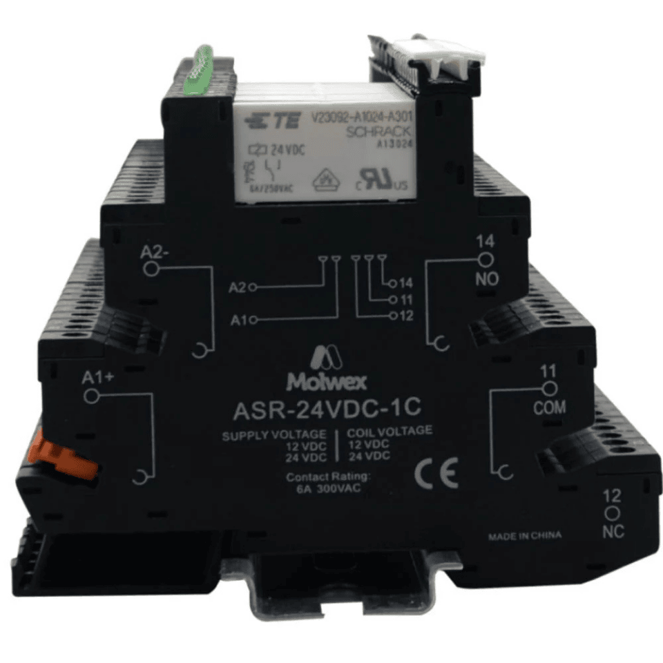 MOLWEX 170040 ASR-24VDC-1C 1CO, 10A Röle + Soket, Vida Bağlantılı