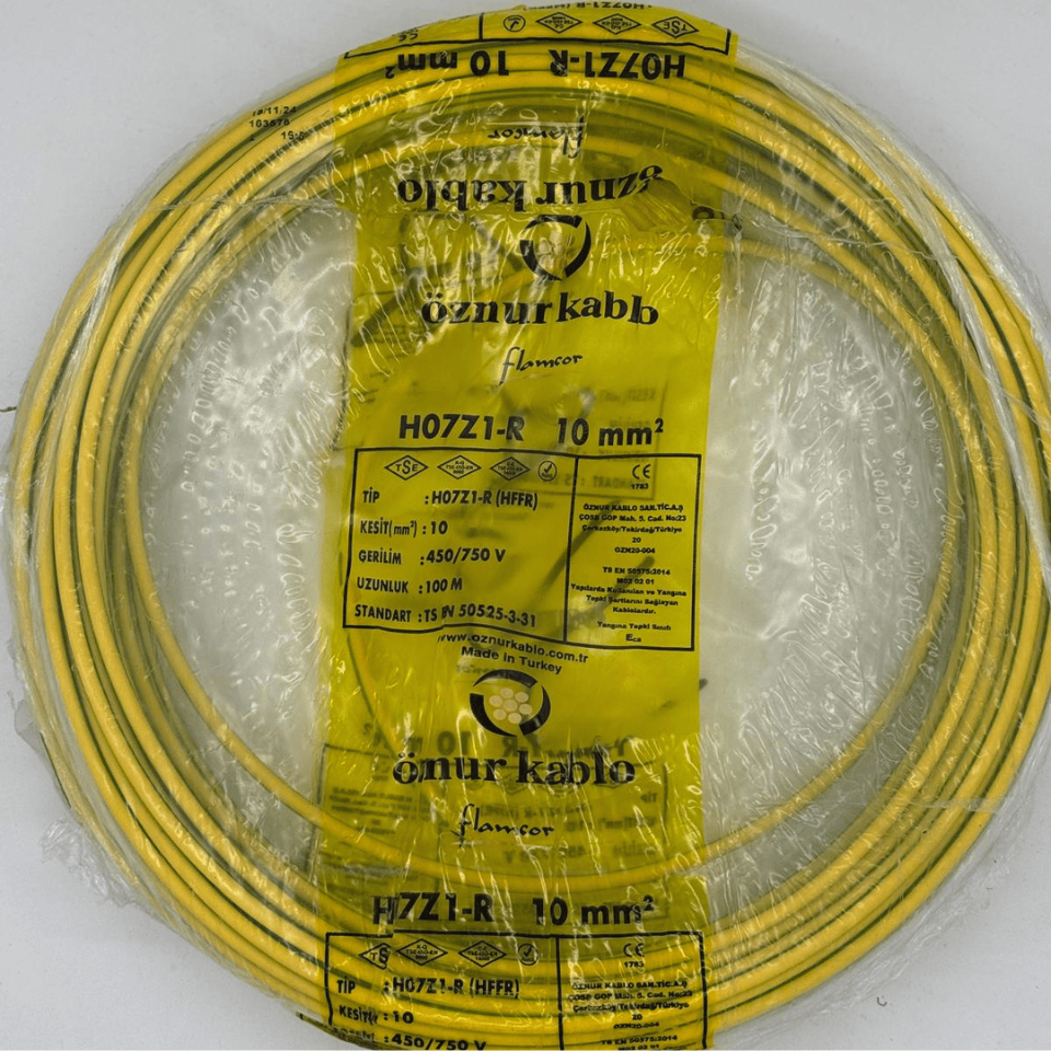 ÖZNUR ÖZ/NYA/H.FREE/1*10 HF 1x10 NYA H.FREE Sarı/Yeşil Kablo