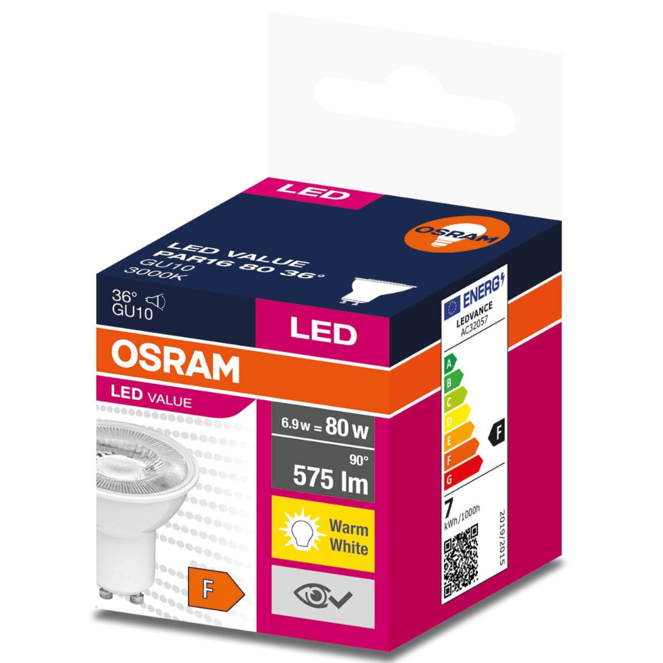 OSRAM AC62659 6.9W 3000K GU10 Led Ampul