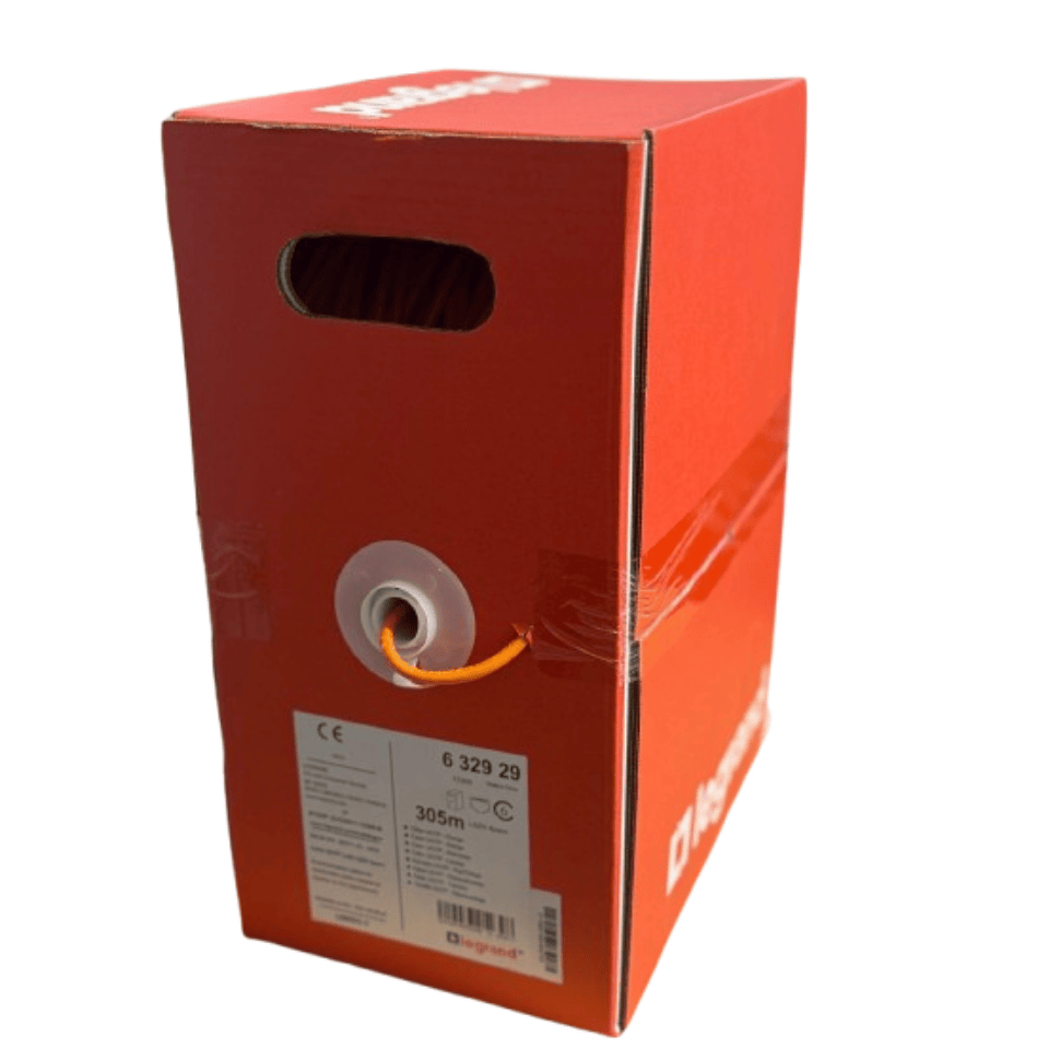 LEGRAND 632929 CAT6 U/UTP LSZH HF 23AWG Turuncu Data Kablosu 305 Metre Kutulu
