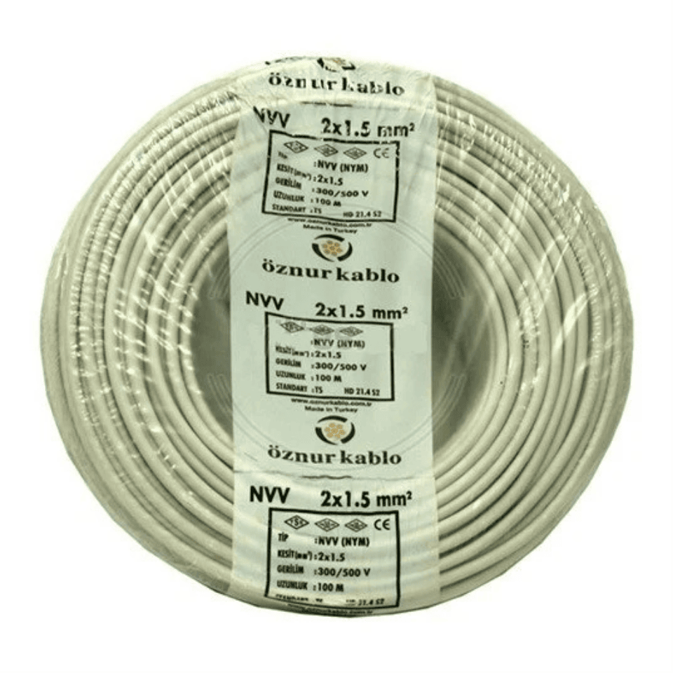 ÖZNUR ÖZ/NYM/2*1,5 2*1,5 Antigron NVV (NYM) 300/500V