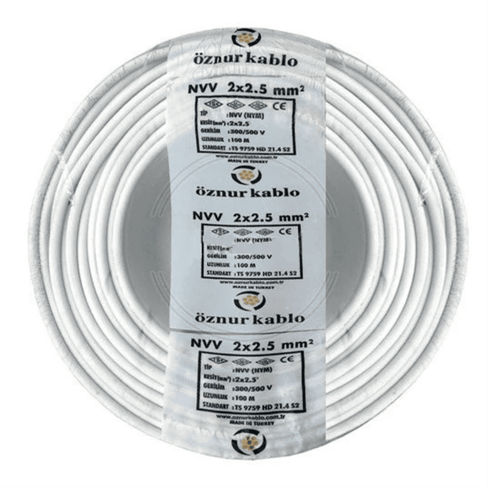 ÖZNUR ÖZ/NYM/2*2,5 2*2,5 Antigron NVV (NYM) 300/500V