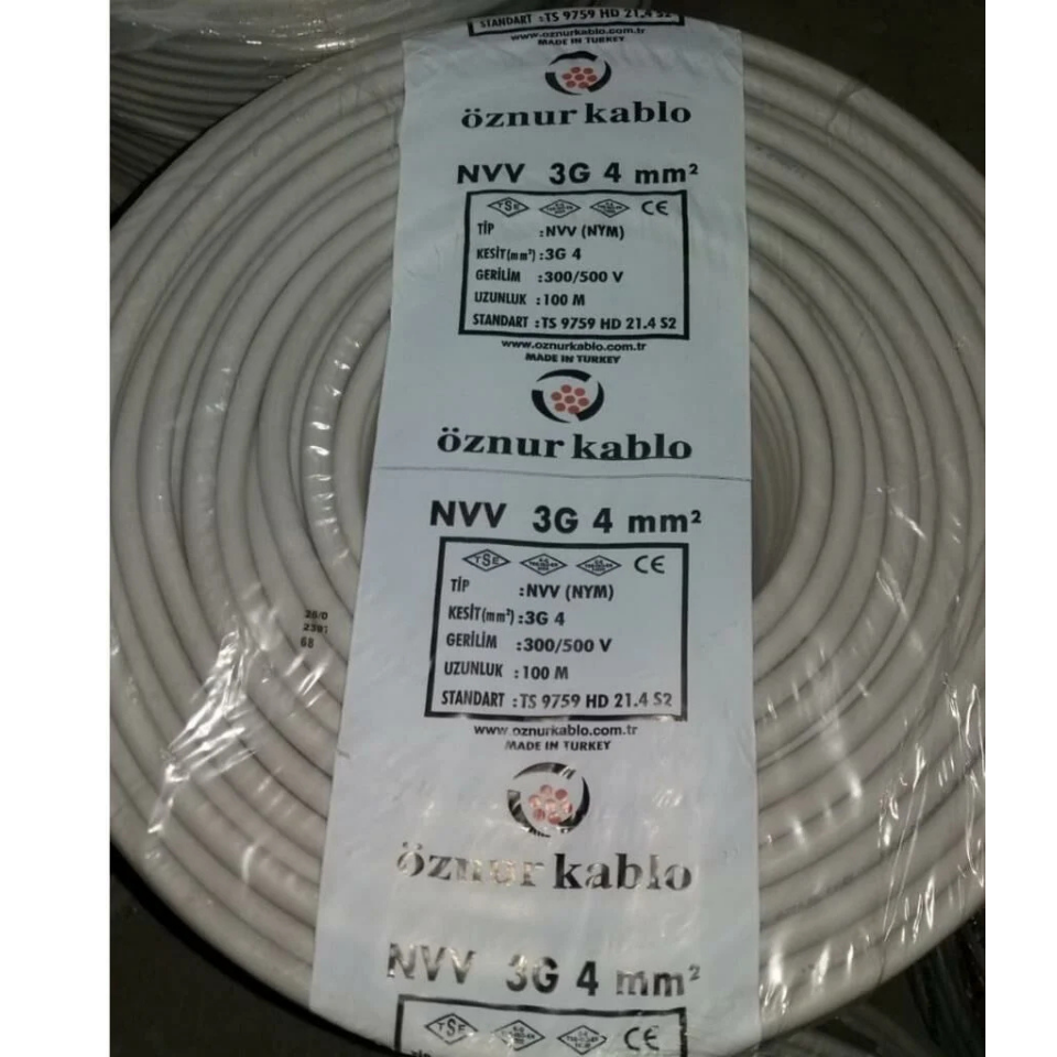 ÖZNUR ÖZ/NYM/3*4  3*4 Antigron NVV (NYM) 300/500V