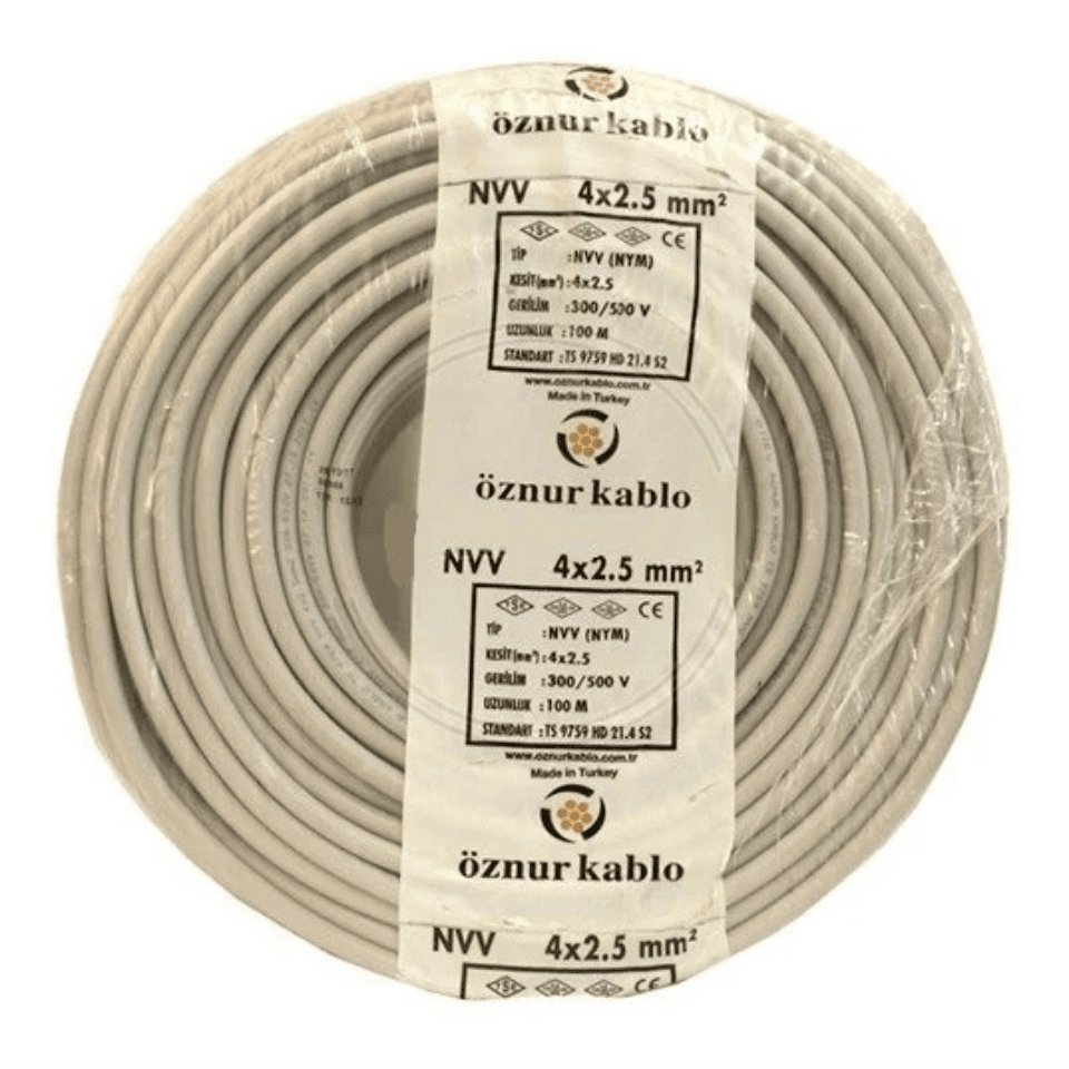 ÖZNUR ÖZ/NYM/4*2,5  4*2,5 Antigron NVV (NYM) 300/500V