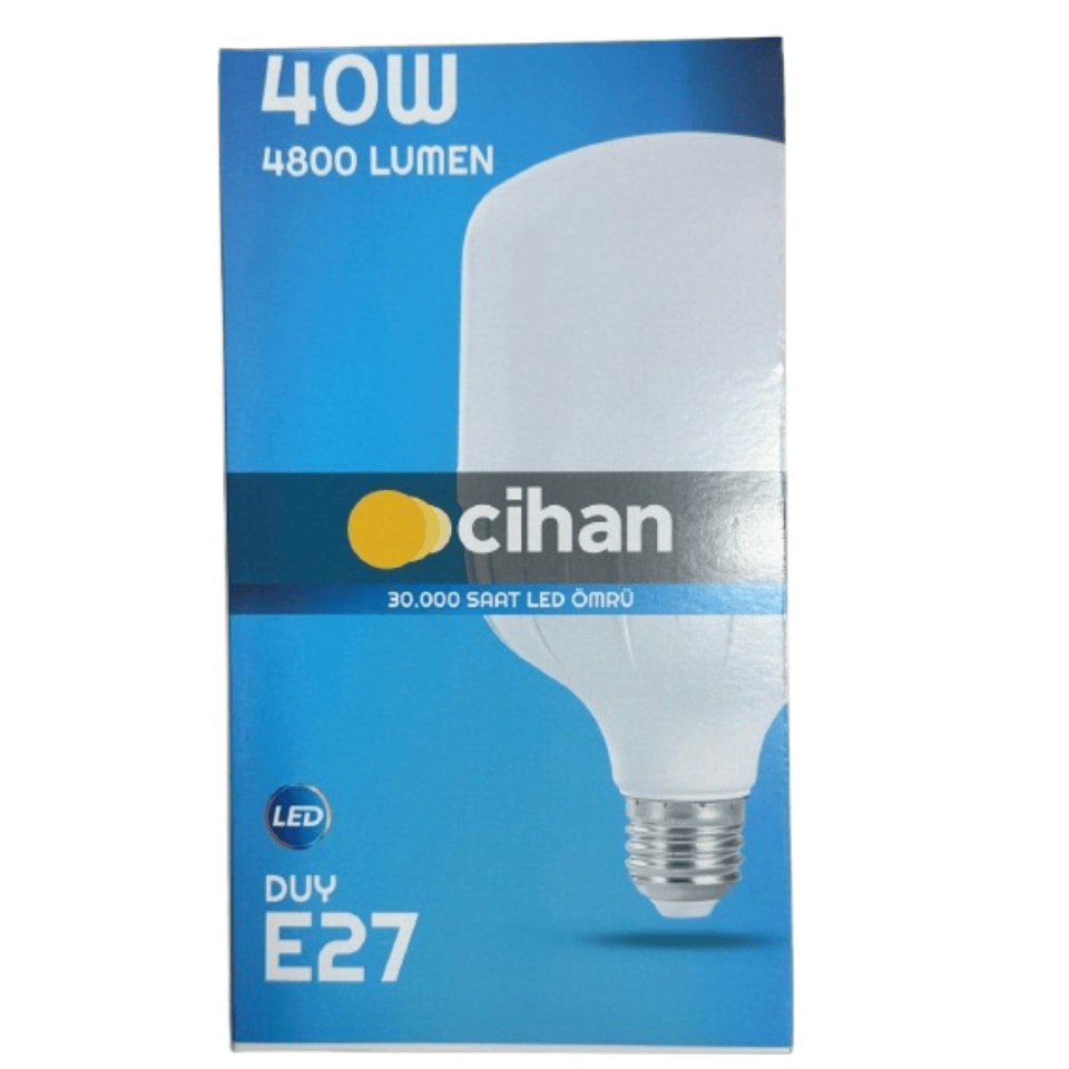 CİHAN CM-TRC-40W 40W 6500K (Beyaz) E24 Torch Ampül