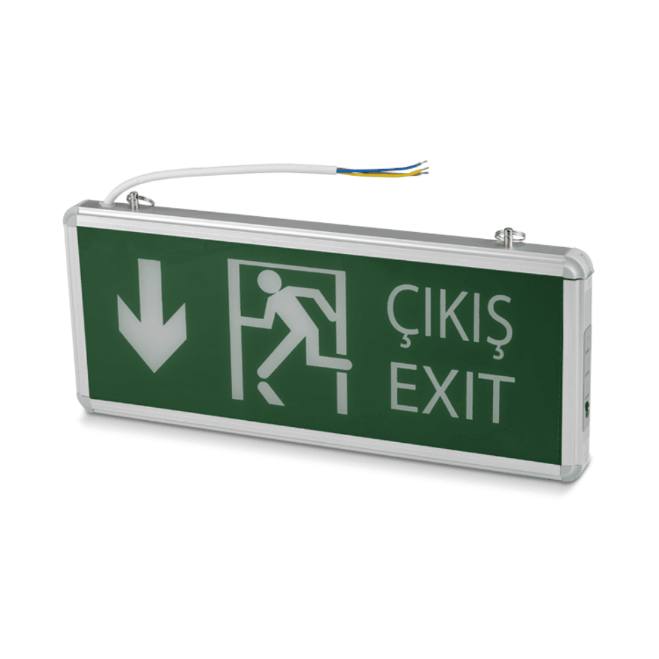 SEVİMSEL 028 Aşağı Çift Yönlü Led Acil Çıkış Armatürü