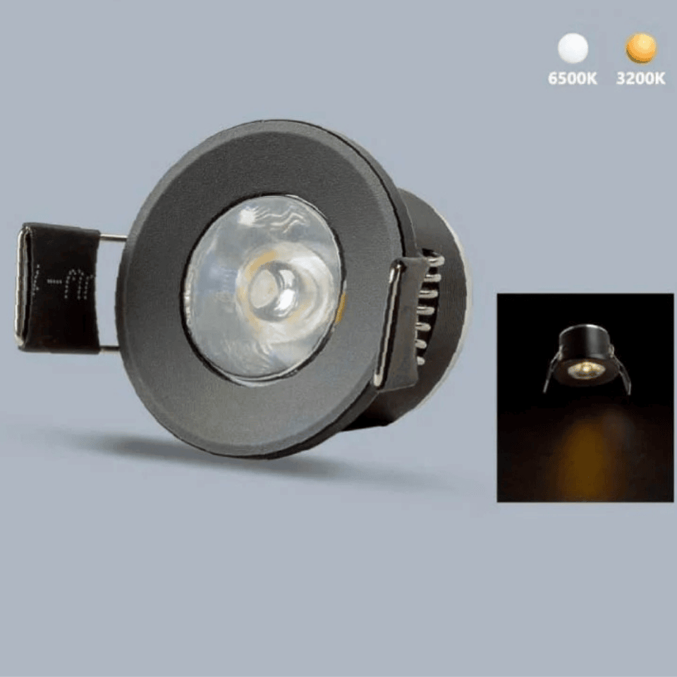 NOAS YL94-2152 3200K Günışığı 2W Siyah Kasa Yıldız Led Spot Lamba