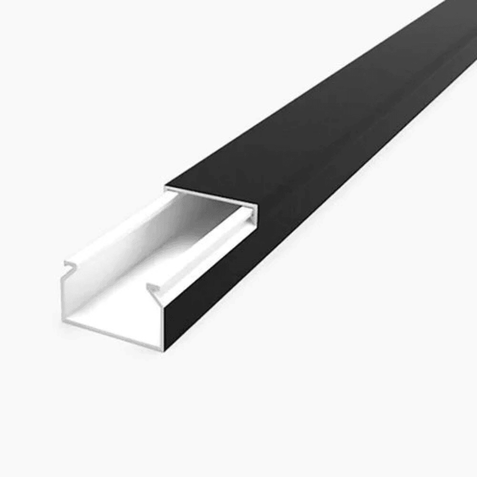 MUTLUSAN 001 155 025016 20 11 25x16 MM Kablo Kanalı Sidem (Yapışkan Bantlı) Siyah