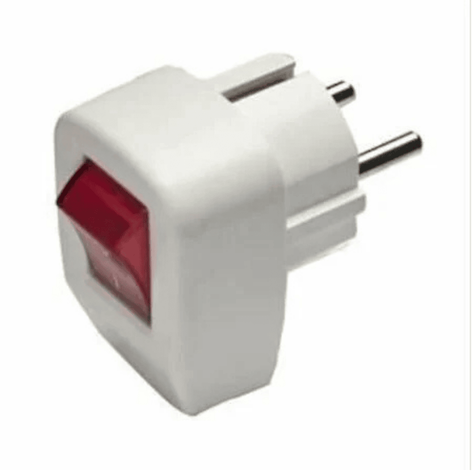 DEPA 11128 Topraklı Erkek Fiş Işıklı Anahtarlı