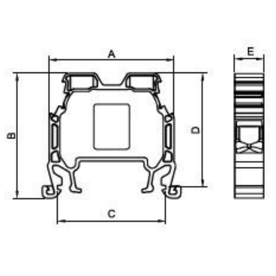 ONKA 1010032 MRK6/6 mm² Gri MRK Serisi Vida Bağlantılı Ray Klemensi (Her İki Tarafı Kapalı Sistem)