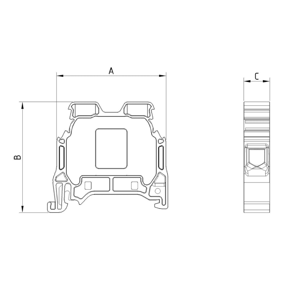 ONKA 1010221 MRK 10 mm² MRK Serisi Vida Bağlantılı Topraklama Ray Klemensi