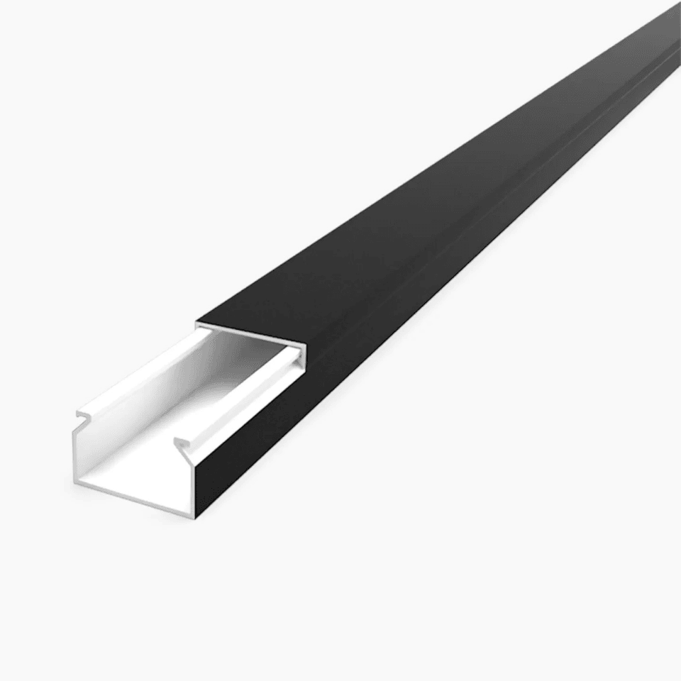 MUTLUSAN 001 007 025016 20 11 25x16 MM Kablo Kanalı Sidem Siyah